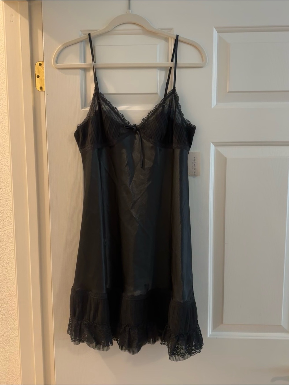 NWT Morgan Taylor Intimates Black Mini Chemise